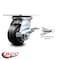 Service Caster 4 Inch Rubber on Aluminum Caster with Roller Bearing and Brake/Swivel Lock SCC SCC-35S420-RAR-SLB-BSL - alternate 6